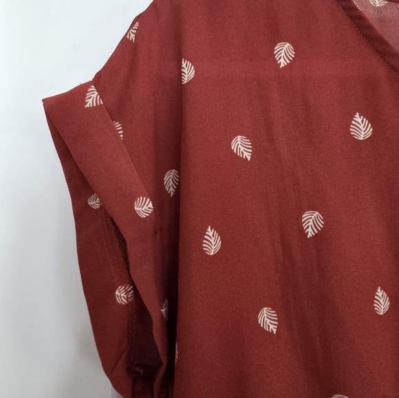 Short-sleeve Fall Top Blouse - Picture 5 of 8